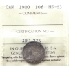 Image 1 : 10-cent 1900 ICCS MS63