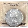 Image 1 : Silver $1 1956 ICCS PL66 UHC