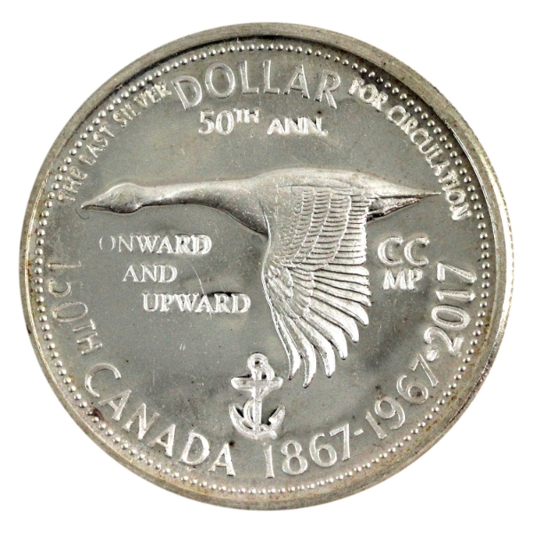 Canada Silver $1 1967 CTSP Canada 150, 'Onward and Upward' Anchor. Limited Mintage of 200