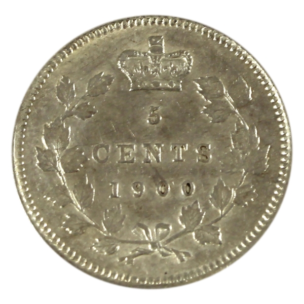 5-cent 1900 Oval 0's AU-UNC