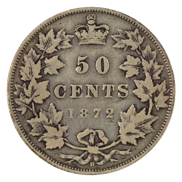 50-cent 1872H Inverted A/V VG10 