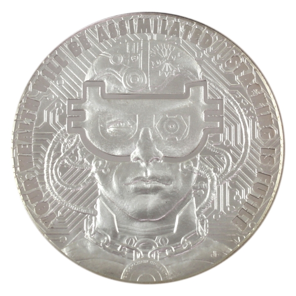 2oz Silver Shield 2018 Death of the Dollar Series- BorgCoin .999 Sine Silver Round (Tax Exempt)