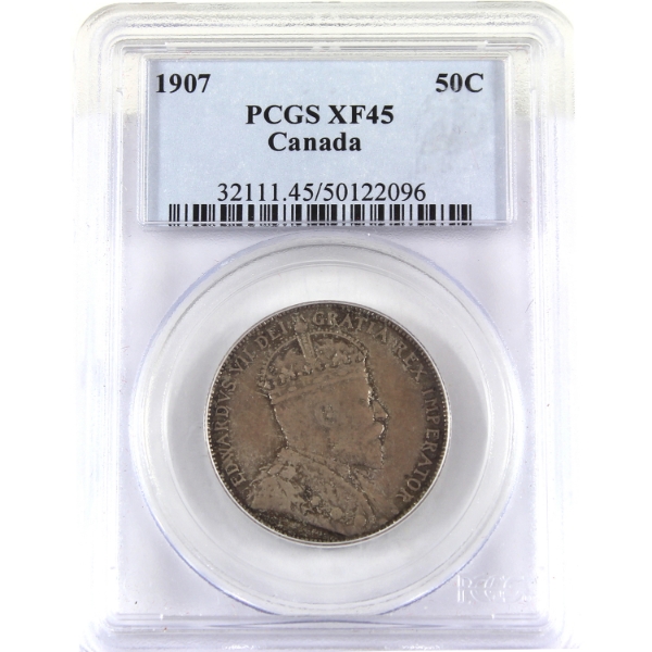 50-cent 1907 PCGS EF45