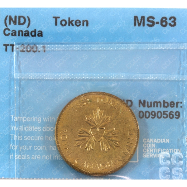 RCM Test Token TT-200.1 (ND) CCCS MS63