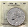 Image 1 : Silver $1 1952 NWL ICCS PL64 