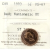 Image 1 : 1-cent 1993 ICCS MS67 Red, NBU