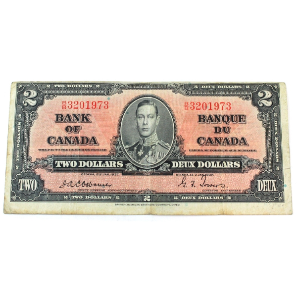 BC-22a 1937 $2 Fine Osborne-Tower SN: B/B3201973