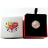 Image 1 : 2019 $3 Celebration of Love Fine Silver Coin w/ Swarovski Crystal & Selective Colour