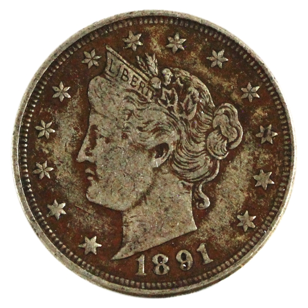 USA 1891 Nickel VF-EF (Impaired)
