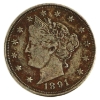 Image 1 : USA 1891 Nickel VF-EF (Impaired)