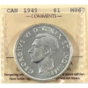 Image 1 : Silver $1 1945 5/5 ICCS MS60