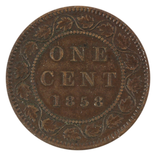 1-cent 1858 VF-EF