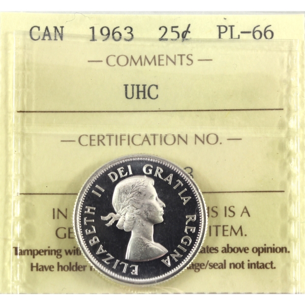 25-cent 1963 ICCS PL66 UHC
