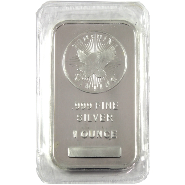 1oz Sunshine Mint .999 Fine Silver Bar (Tax Exempt)