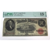 USA 1917 FR#58 $2 Note PMG F15 Elliott-Burke SN: B14396476A pp D