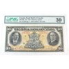 Image 1 : 630-14-08 1927 $10 Royal Bank PMG VF30 Wilson-Holt SN: 1918963 ppD 