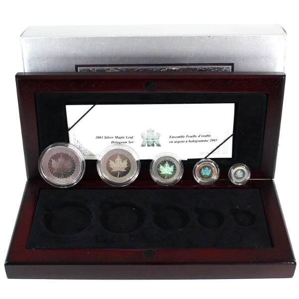 2003 Silver Maple Leaf Hologram Fractional Set Fine Silver (Tax Exempt)