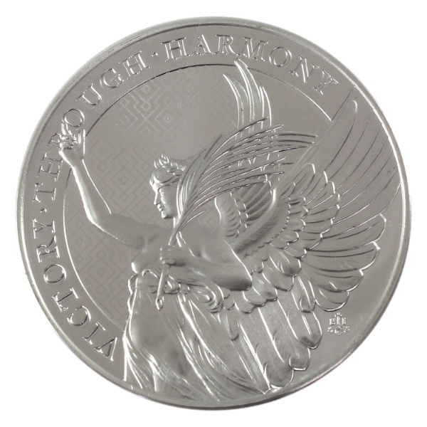 5oz St. Helena 2022 £5 Victory Through Harmony .999 Fine Silver Round (Tax Exempt)