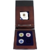 Image 1 : 2012 $5 Full Moon Bi-Annual Continuity Series Coin Set in Deluxe Wooden Box, 3 of 4 Coins.