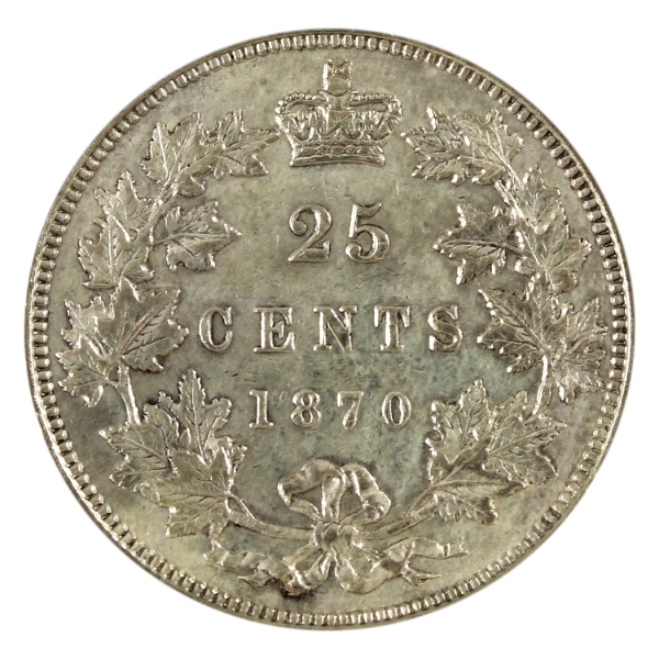 25-cent 1870 EF-AU (Impaired)