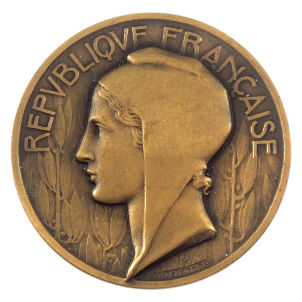 France N.D. Pierre Courant Former Minister Medal 60.15g-Bronze, 50.5mm