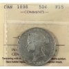 Image 1 : 50-cent 1898 ICCS F15