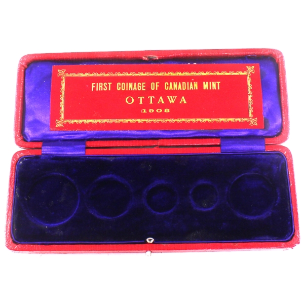 1908 Original RCM Empty Case Charlton #6c for 5-coin Specimen Set