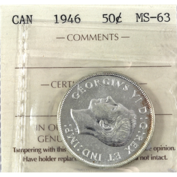 50-cent 1946 ICCS MS63
