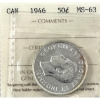 Image 1 : 50-cent 1946 ICCS MS63