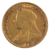 Image 2 : Great Britain Gold 1898 1/2 Sovereign Fine