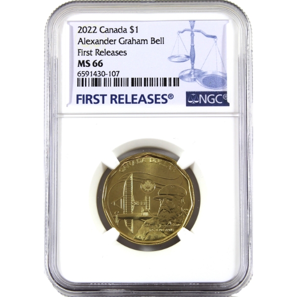 Loon $1 2022 Alexander Graham Bell First Releases NGC MS66