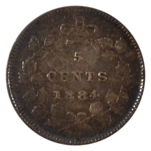 5-cent 1884 Near 4 Very Fine