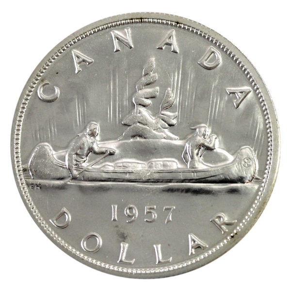 Silver $1 1957 PL (Scratched)