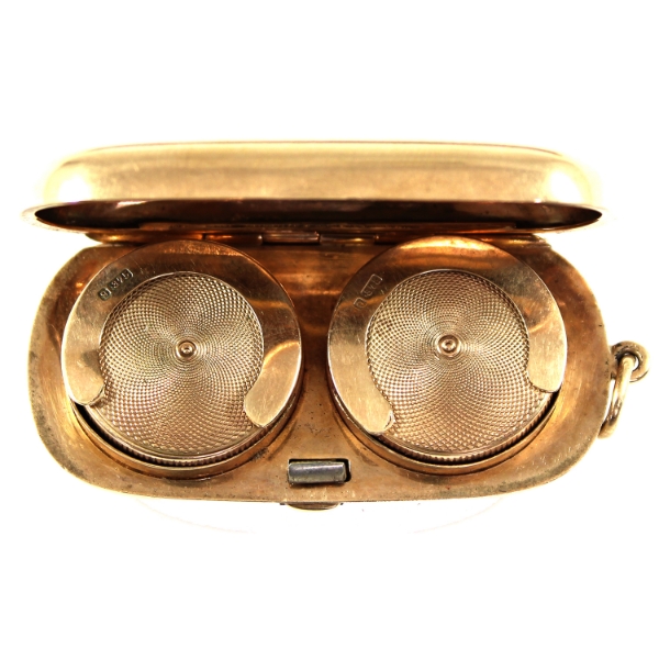 Great Britain-Chester 1912-13 William Neale & Sons Ltd Double Sovereign Coin Holder 33g 9kt Gold