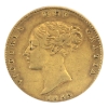 Image 2 : Great Britain Gold 1853 1/2 Sovereign VF-EF