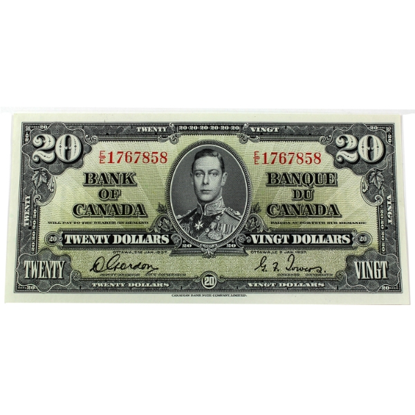 BC-25b 1937 $20 UNC or Better Gordon-Towers SN: E/E1767858