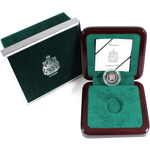 1997 $30 Wood Bison 1/10oz .99995 Fine Platinum in Wooden Case (Tax Exempt)