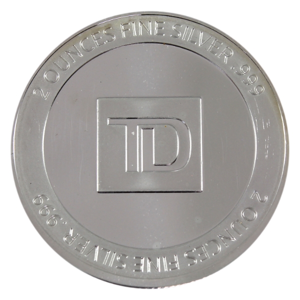 2oz Scotiabank .999 Fine Silver Round (Tax Exempt)