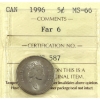 Image 1 : 5-cent 1996 Far 6 ICCS MS66
