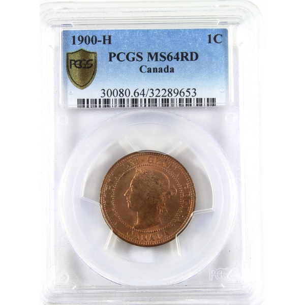 1-cent 1900H PCGS MS64 Red