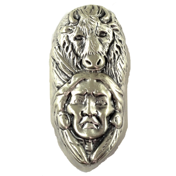 5oz Bison Bullion Bison & Warrior Hand Poured Fine Silver Art Bar in Sealed Packaging (Tax Exempt)