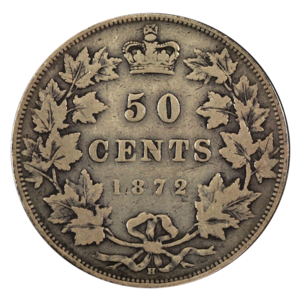 50-cent 1872H Inverted A/V VG10 