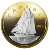 Image 6 : 2019 Big Coin Series 7-Piece Set of 5oz Fine Silver Coins w/ Reverse Gold Plating (Tax Exempt)