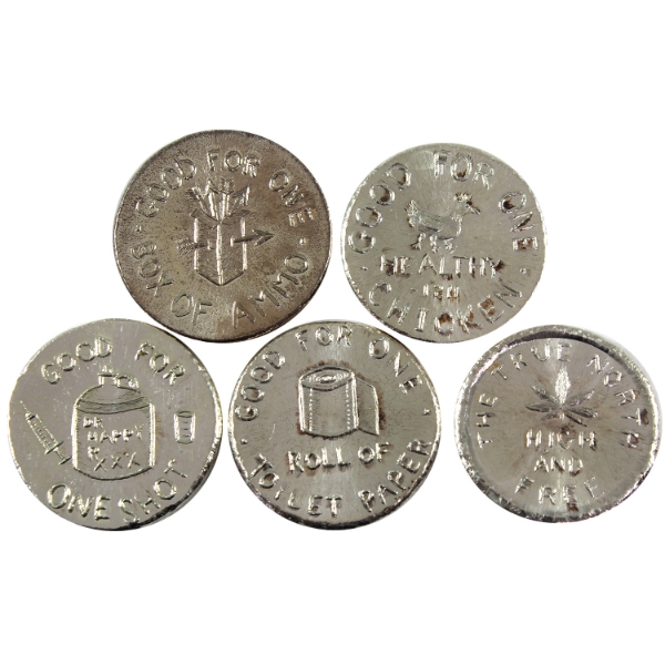 5x 1oz Beaver Bullion Apocalypse Silver Trade Unit & Weed .999 Fine Silver Rounds. 5pcs.