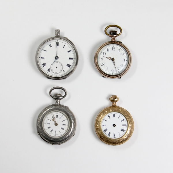 Swiss Gold Filled .800 and .925 Silver Pocket Watches