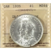 Image 1 : Silver $1 1935 Dbl Voyageur ICCS MS66