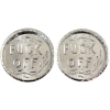 Image 1 : 2x 1oz Beaver Bullion F*ck Off Fine Silver Rounds. 2pcs. (Tax Exempt)
