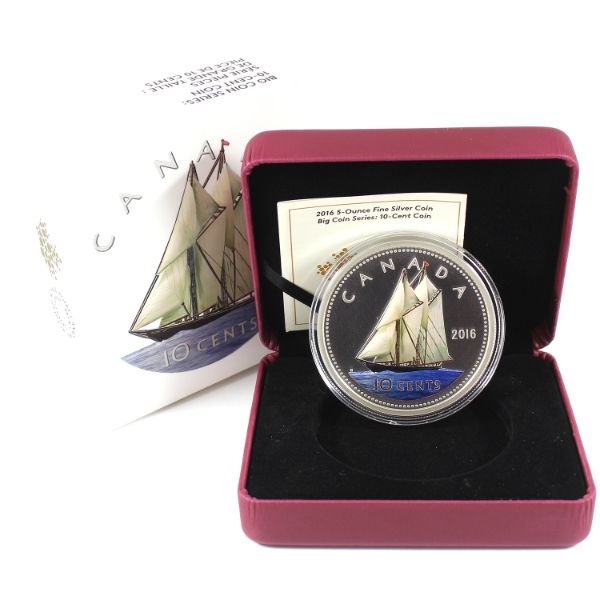 2016 10-cent Big Coin Series 5oz .9999 Fine Silver Coin (Tax Exempt)