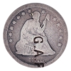 Image 1 : USA 1876 Seated Liberty Silver Quarter Counter Stamped GAF
