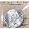 Image 1 : Silver $1 1937 ICCS MS64